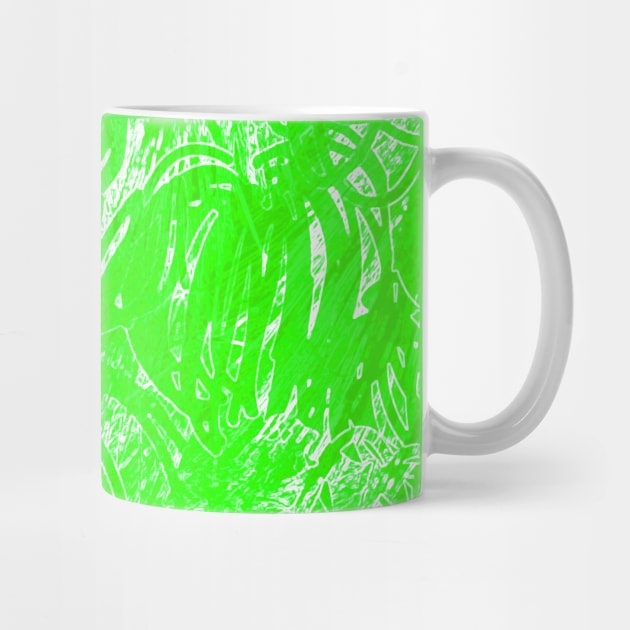 Green Abstract Tropical Circular Design by jen28